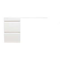 Тумба с раковиной подвесная El Fante Даллас 100 L 2 ящика, эмаль, белый Тумба с раковиной подвесная El Fante Даллас 100 L 2 ящика, эмаль, белый