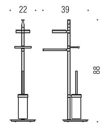 Стойка Colombo Planets B9843 напольная, хром