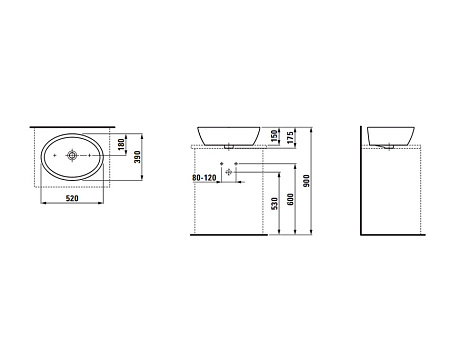 Раковина Laufen Pro B 8.1296.4.000.109.1 (52 см)