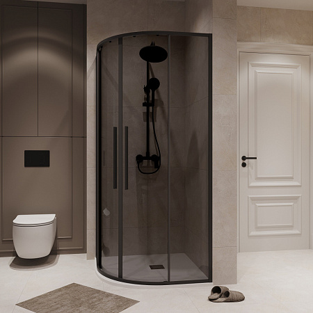 Душевой уголок Niagara Nova NG-2826-34BLACK 90x90x195 стекло тонированное/профиль черный матовый