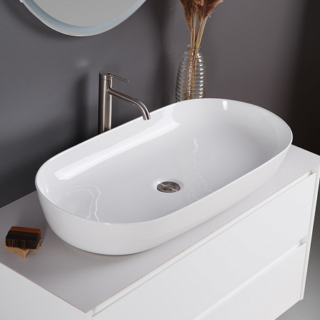Раковина накладная BelBagno BB1349 40.5x81.5x13.5 белый