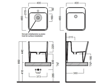 Раковина Hatria G-Full YXG801 48х40