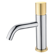 Смеситель Boheme Stick 121-CRG.2 для раковины, ручка Touch, хром/золото