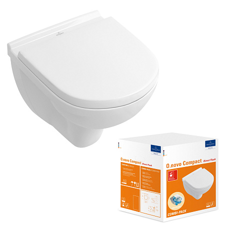 Унитаз подвесной Villeroy & Boch O.Novo 5688HR01 микролифт, альпийский белый