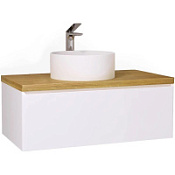 Тумба под раковину Jorno Solis SolN.01.100/P/W/JR 100 подвесная, белый