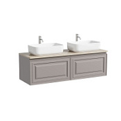 Тумба c раковиной и столешницей Sancos Very 140 VR70SM+TT140A2X Doha Soft/Kreman