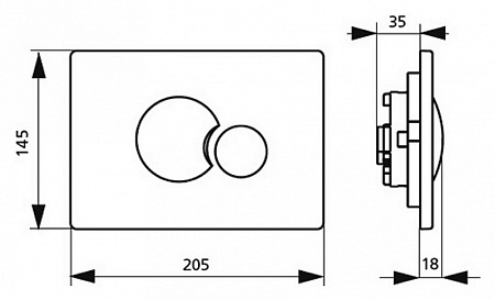 Кнопка смыва Sanit S706 16.706.01 белый