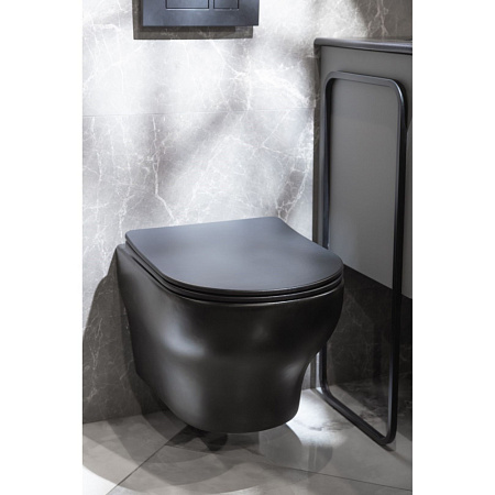 Унитаз подвесной Boheme Fiore 978-SET-B черный матовый