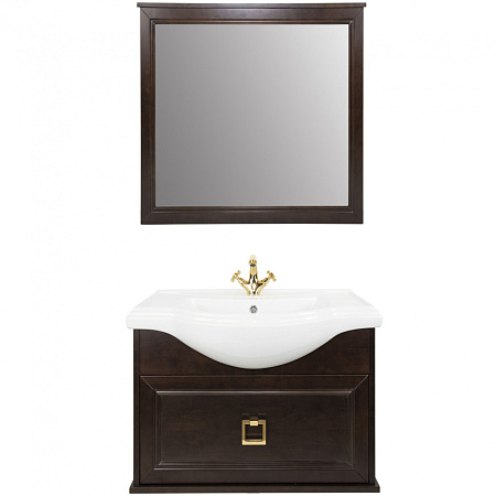 Тумба под раковину Tessoro Foster TS-F9080-CH-N 80 подвесная, темный орех