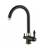 Смеситель Zorg Steel Hammer SH 723 BLACK BR для кухонной мойки, черный/бронза Смеситель Zorg Steel Hammer SH 723 BLACK BR для кухонной мойки, черный/бронза