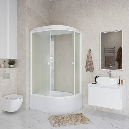 Душевая кабина Niagara Promo P120/80/40L/MT 120x80x215 L стекло матовое/профиль белый