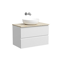 Тумба с раковиной и столешницей Sancos Snob R 80 SNR80W+TT80A2 Bianco/Kreman