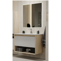 Мебель для ванной Jorno Tossony Toss.01.90/P/SS-W/JR 90 сонома светлая/белый