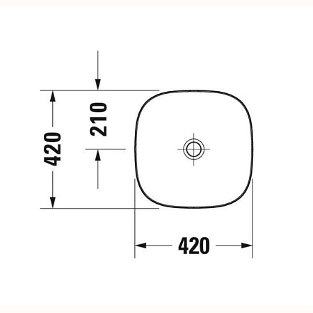 Раковина Duravit Zencha 2373420079 42x42 белый 