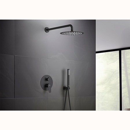 Душевой комплект Aquatek Бетта AQ1172MB черный матовый