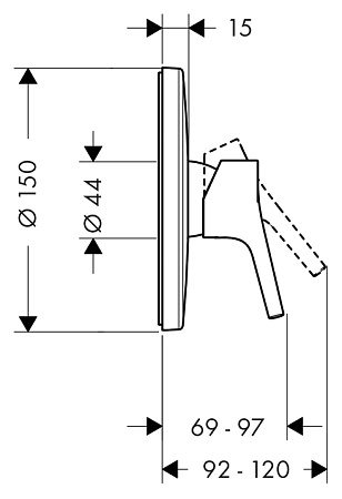 Смеситель Hansgrohe Talis S 72605000 для душа, хром