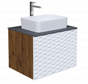 Тумба под раковину Grossman Альба 106503 65 подвесная, велингтон/белый