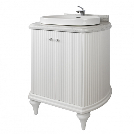 Тумба под раковину Tessoro Rivoli TS-RI908-C-W/WD 80 белый/цоколь с ножками белый