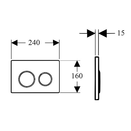 Кнопка смыва Boheme 663 черный/золото