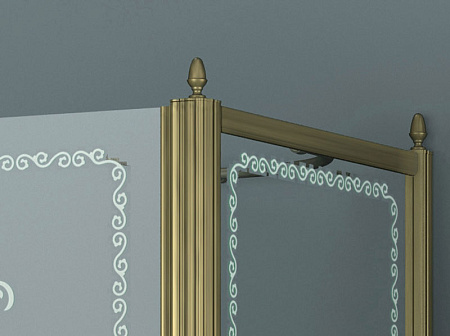 Душевая дверь в нишу Cezares Retro B 12 120 CP Br L/R