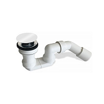 Слив-перелив Villeroy & Boch U90952001 Push-to-Open для ванны, альпийский белый
