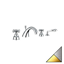 Смеситель Emmevi Deco Classic 12120СO для ванны с душем, хром/золото