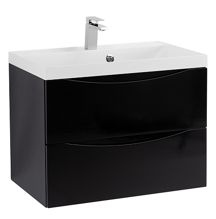 Тумба с раковиной BelBagno Marino MARINO-700-2C-SO-NL-P 70 nero lucido