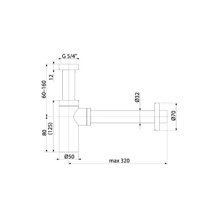Сифон Boheme Chrome 609-2 для раковины, хром