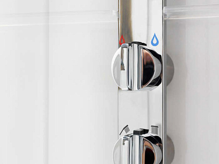 Душевая кабина IDO Showerama 8-5 4985123010 100x100 стекло тонированное,  профиль белый