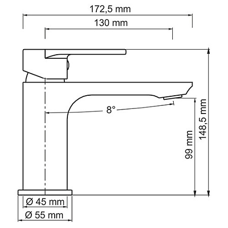 Смеситель WasserKRAFT Elbe 7403 для раковины