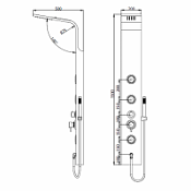 Душевая панель RGW Shower Panels 21140104-10 хром матовый Душевая панель RGW Shower Panels 21140104-10 хром матовый