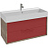 Тумба с раковиной Jacob Delafon Vivienne EB1585-E52-S08 100 дуб табак/тёмно-красный сатин