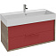 Тумба с раковиной Jacob Delafon Vivienne EB1585-E52-S08 100 дуб табак/тёмно-красный сатин