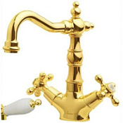 Смеситель Boheme Tradizionale oro 292-Ceramic для раковины, золото/белый