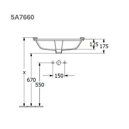 Раковина Villeroy & Boch Architectura 5A766001 57 альпийский белый