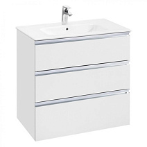 Тумба под раковину Roca The Gap A857406806 80 три ящика, белый глянец