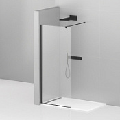 Душевая перегородка Cezares Liberta LIBERTA-L-1-105-120-C-NERO прозрачное стекло