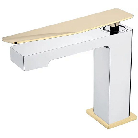 Смеситель Boheme Q 141-CRG.2 для раковины, хром/золото