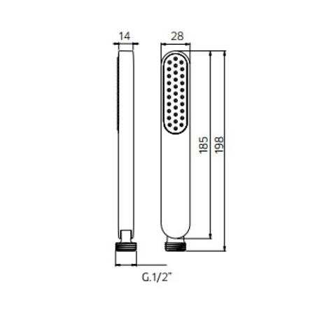 Душевая лейка Palazzani M Stick 99111410