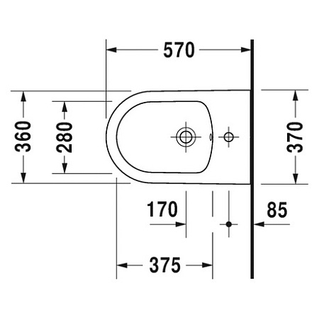 Биде подвесное Duravit ME by Starck 2288150000