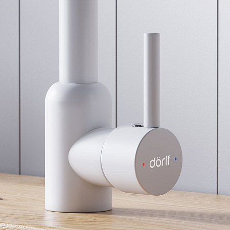 Смеситель Dorff Logic D3007033 для кухонной мойки белый