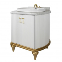 Тумба с раковиной Tessoro Rivoli TS-RI910-C-W/GD 100 белый/цоколь с ножками золото
