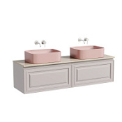 Тумба c раковиной и столешницей Sancos Very 160 VR80SM+TT160A2 Doha Soft/Kreman