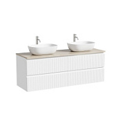 Тумба с раковиной и столешницей Sancos Snob T 140 SNT70W+TT140A2X Bianco/Kreman