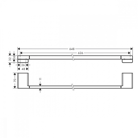 Полотенцедержатель Hansgrohe AddStoris 41747700 белый матовый