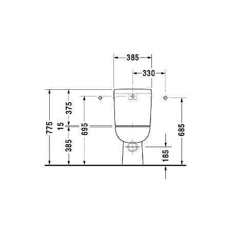 Чаша для унитаза-компакта Duravit D-Code 21180900002 горизонтальный выпуск