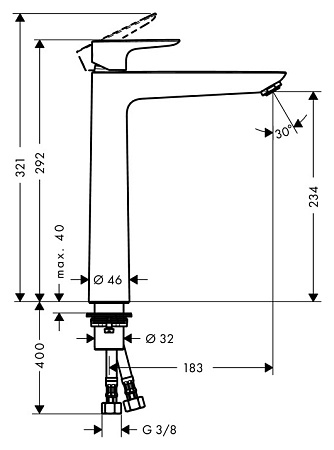Смеситель Hansgrohe Talis E71717000 для раковины, хром