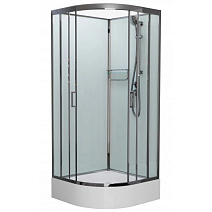 Душевая кабина Frank F400/1 М Brilliant 100x100 без крыши, стекло матовое, хром