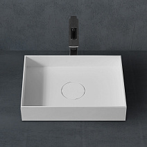 Раковина накладная ABBER Stein AS2621 белый матовый