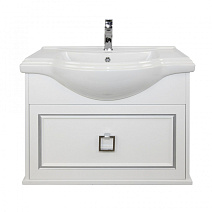 Тумба с раковиной Tessoro Foster TS-F9065-CH-W-S 65 подвесная, белый с патиной серебро Тумба с раковиной Tessoro Foster TS-F9065-CH-W-S 65 подвесная, белый с патиной серебро